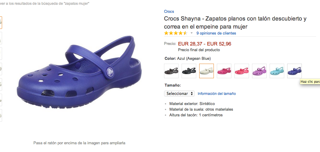 Ficha producto Amazon