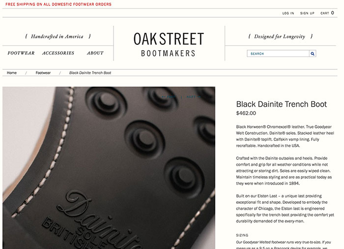 Ficha producto Oakstreet