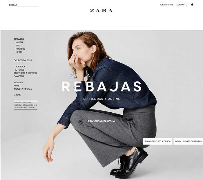 Zara hace un uso intensivo de las Hero Images