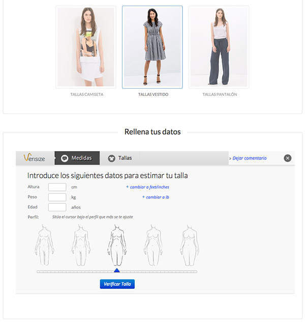 Probador virtual Verisize