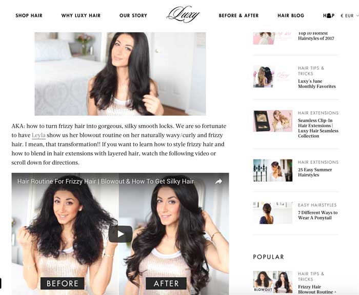 Video ecommerce tutoriales en Luxy