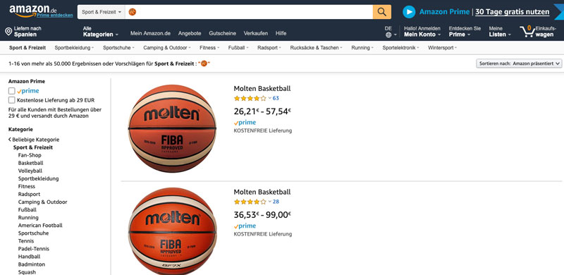 Búsqueda con Emojis en Amazon