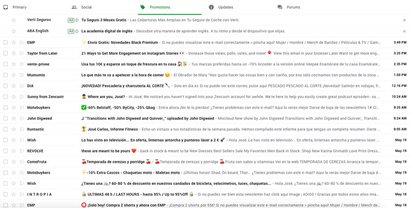 Emojis en los asuntos de los Emails