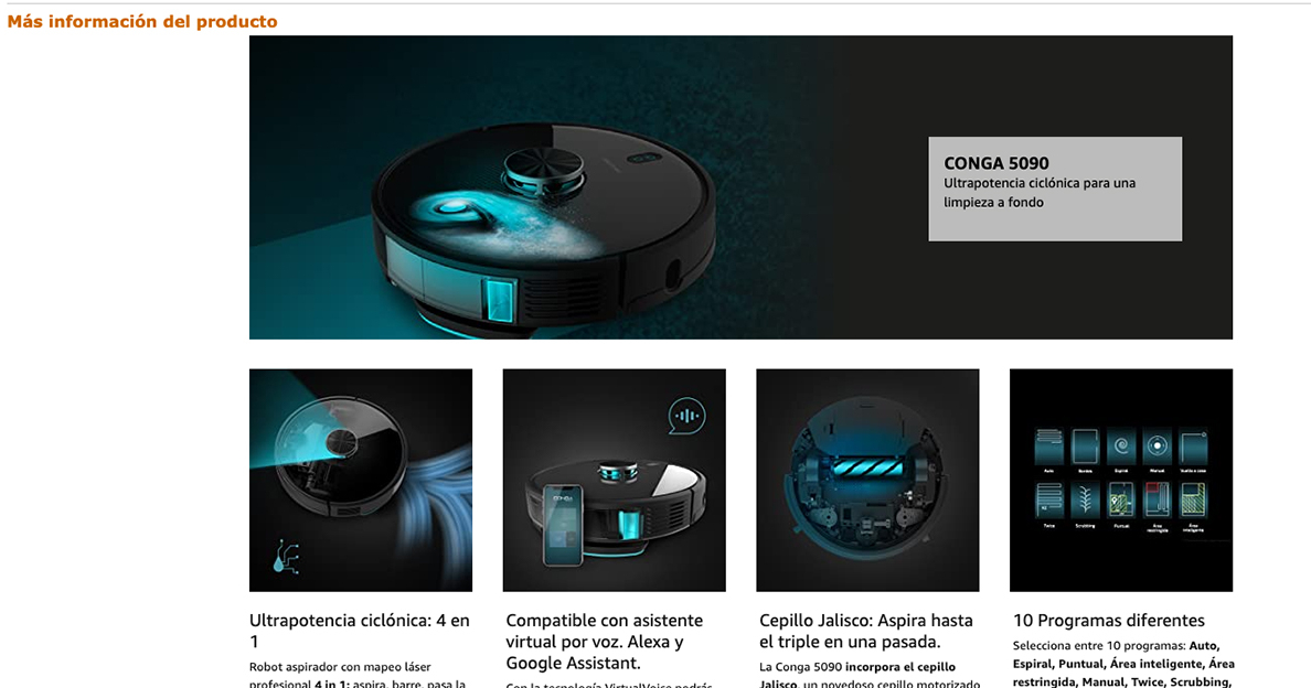 Ejemplo de ficha A+ Amazon