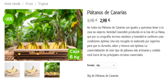 Ficha de producto ComeFruta